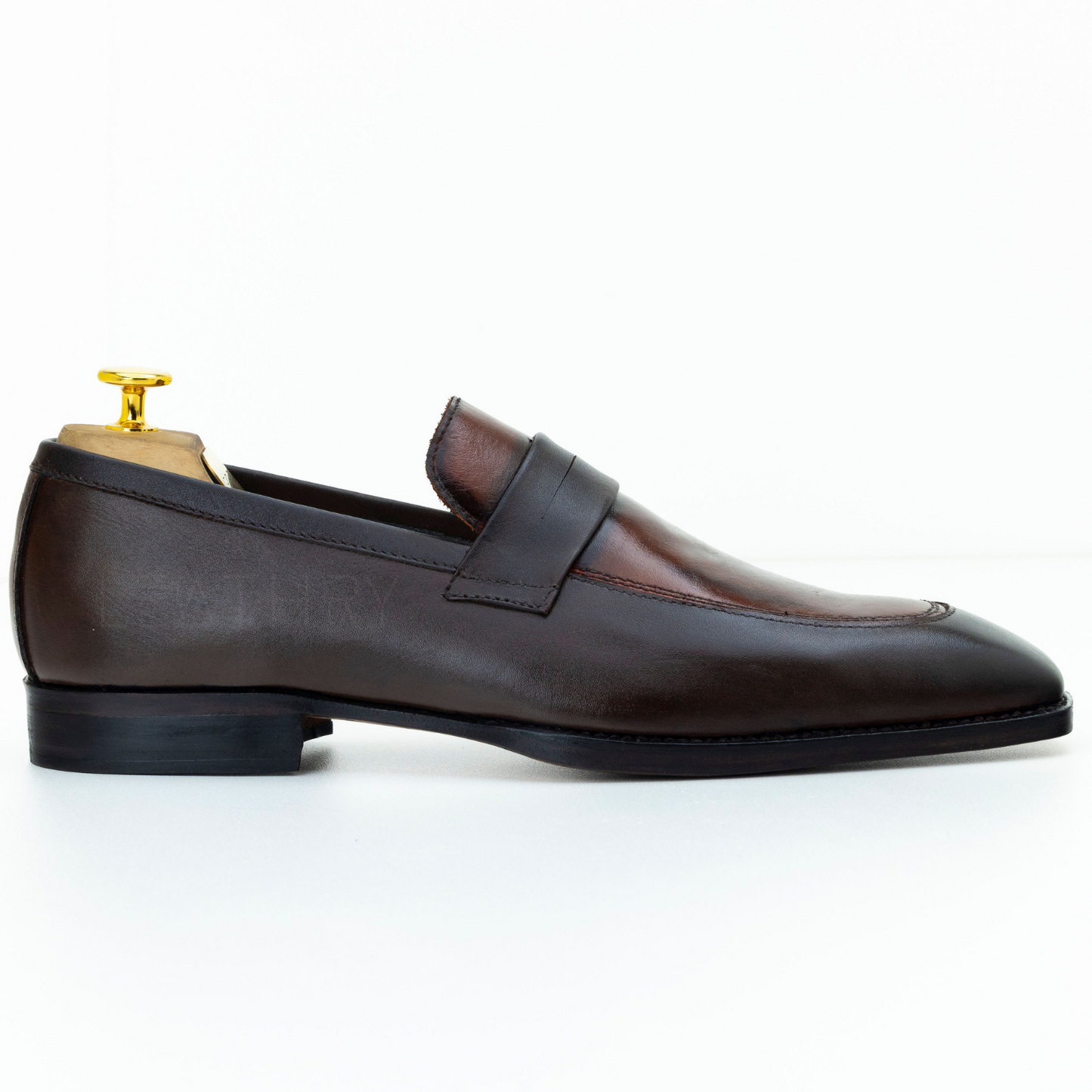 The Ellis | Two Tone Brown Loafers