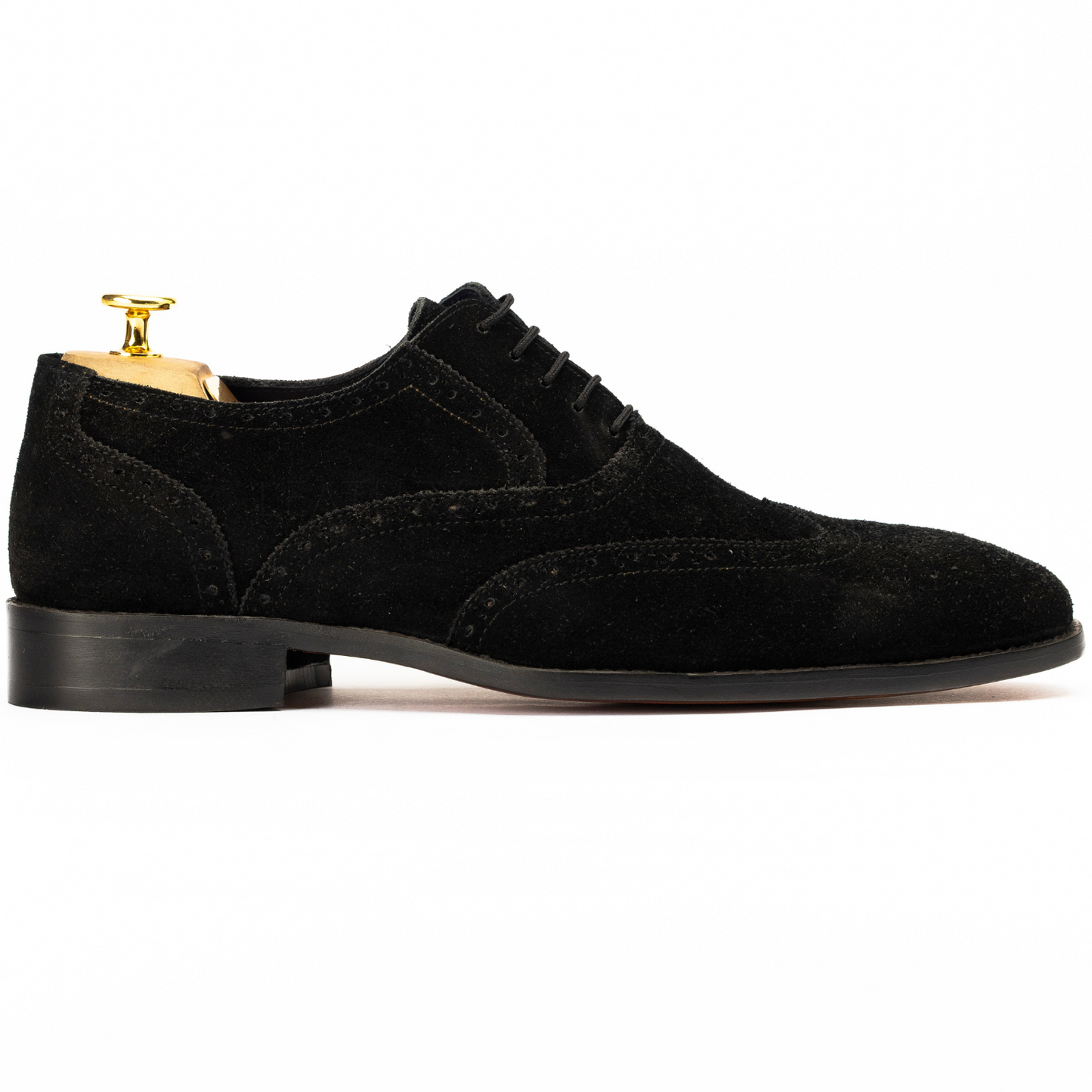 The Ford | Black Suede Brogue Oxford Shoes