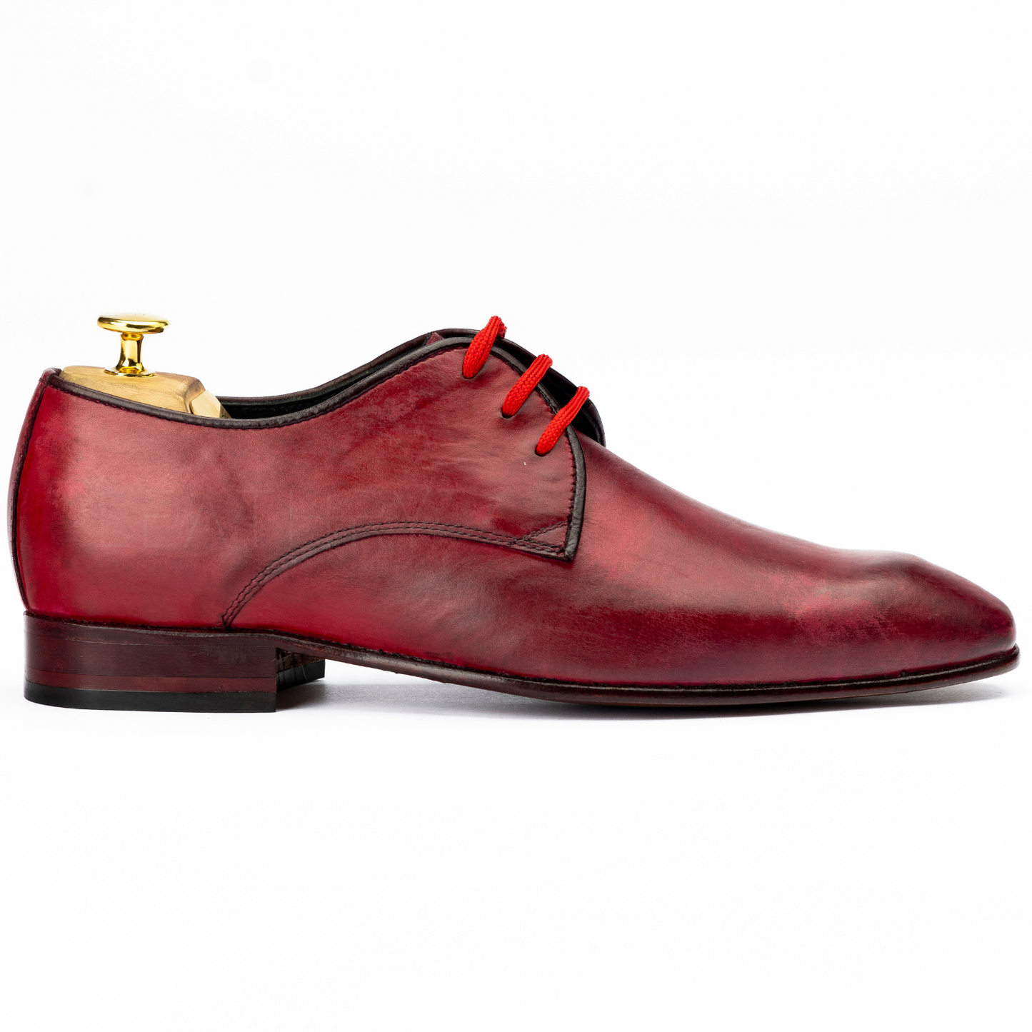 The Zayden | Burgundy Natural Leather Derby