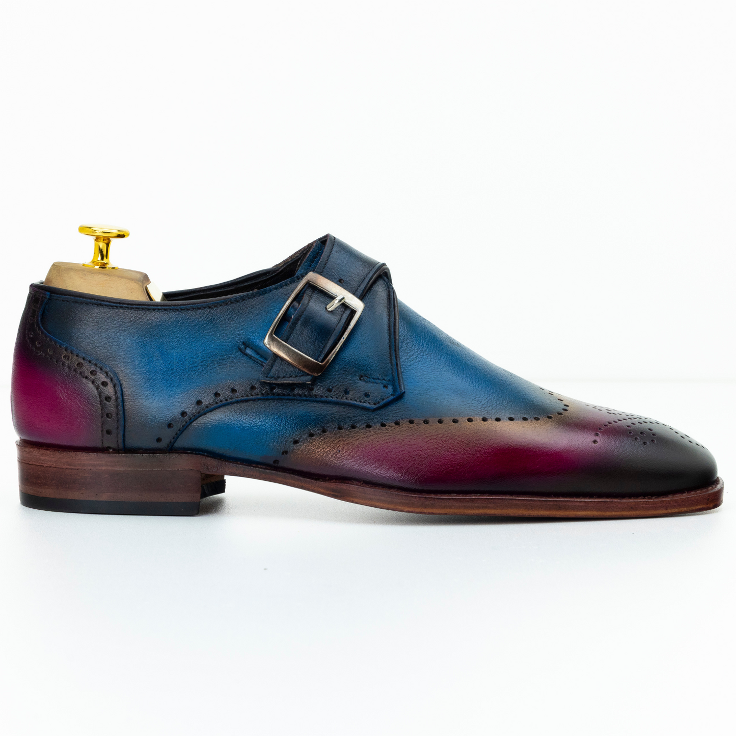 The Ursin | Handpainted Wingtip Monk Strap