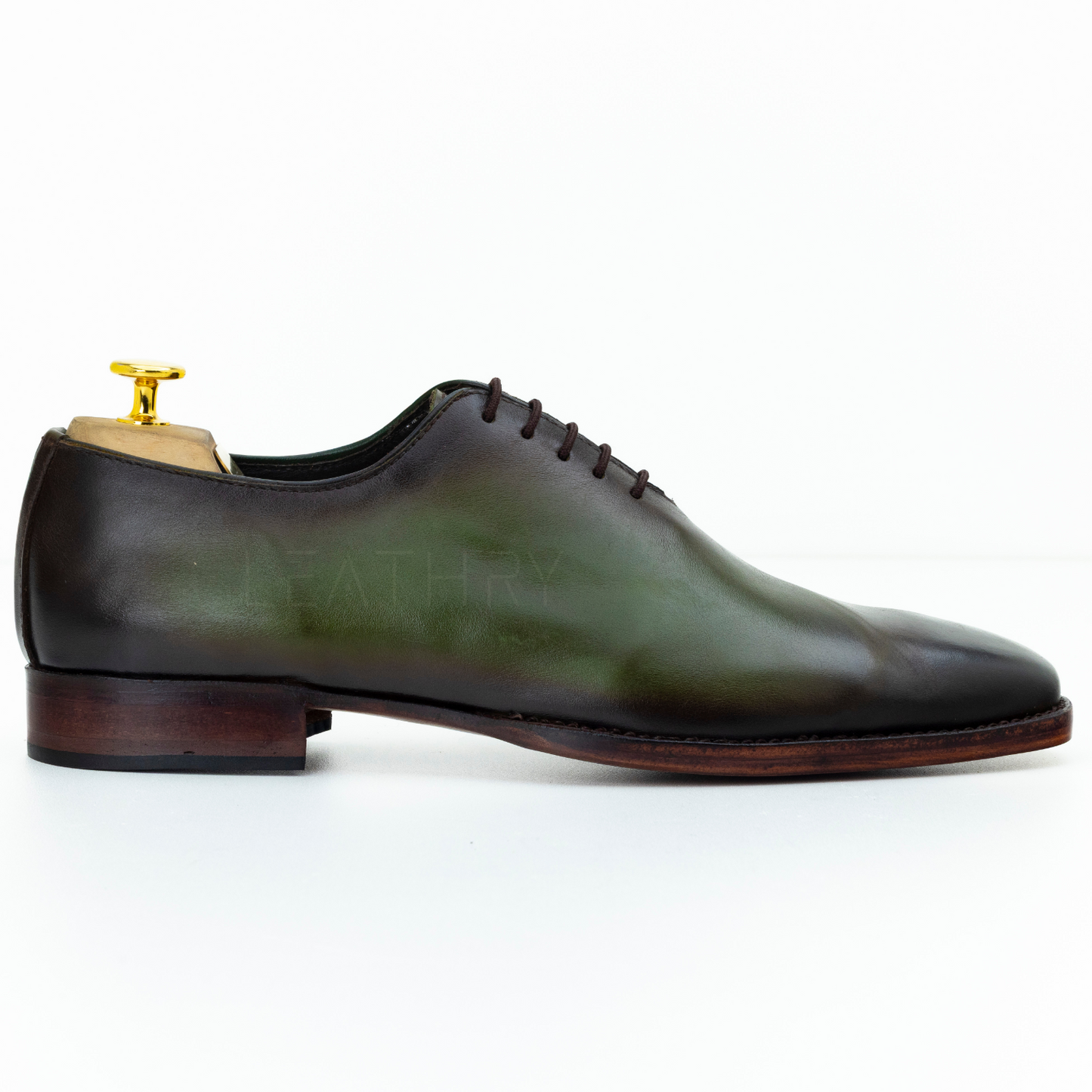 The Ewan | Green Patina Whole Cut Oxford