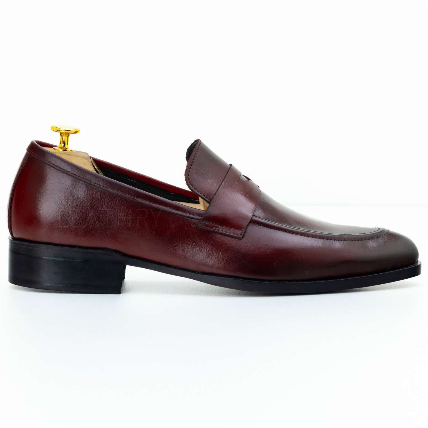 The Camden | Burgundy Leather Penny Loafers