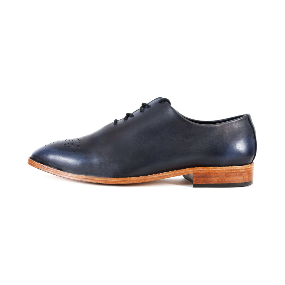 The Dion | Blue Whole Cut Oxfords