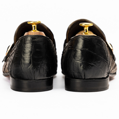 The Prescott | Woven & Croc Embossed Double Monk Slip On