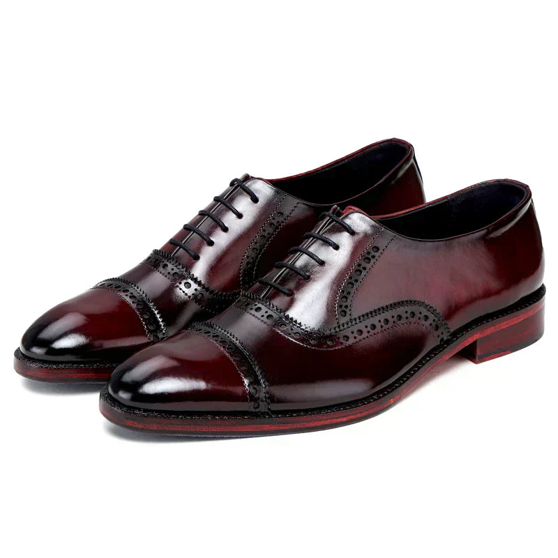 Classic Captoe Oxford Wine Red
