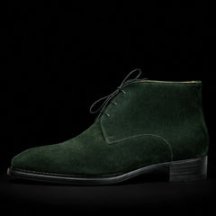 Men's Forest Green Suede Leather Chukka Boots