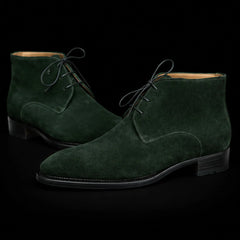 Men's Forest Green Suede Leather Chukka Boots