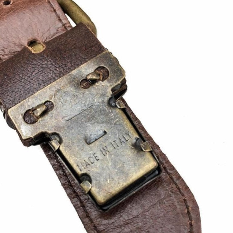 Coarse Leather Messenger - Antique Brown