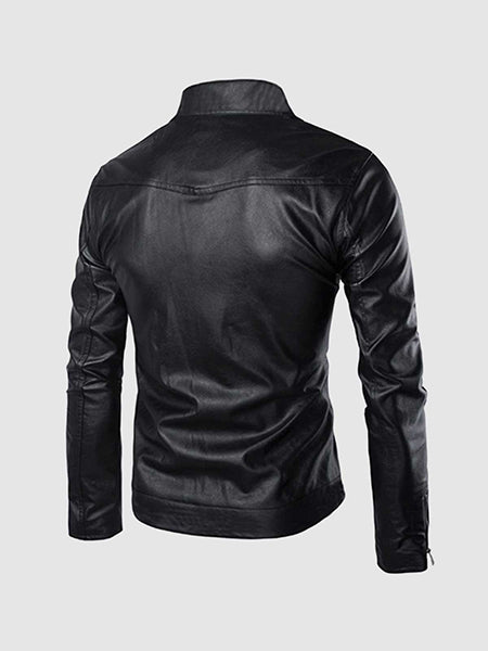 High Collar Black Jacket