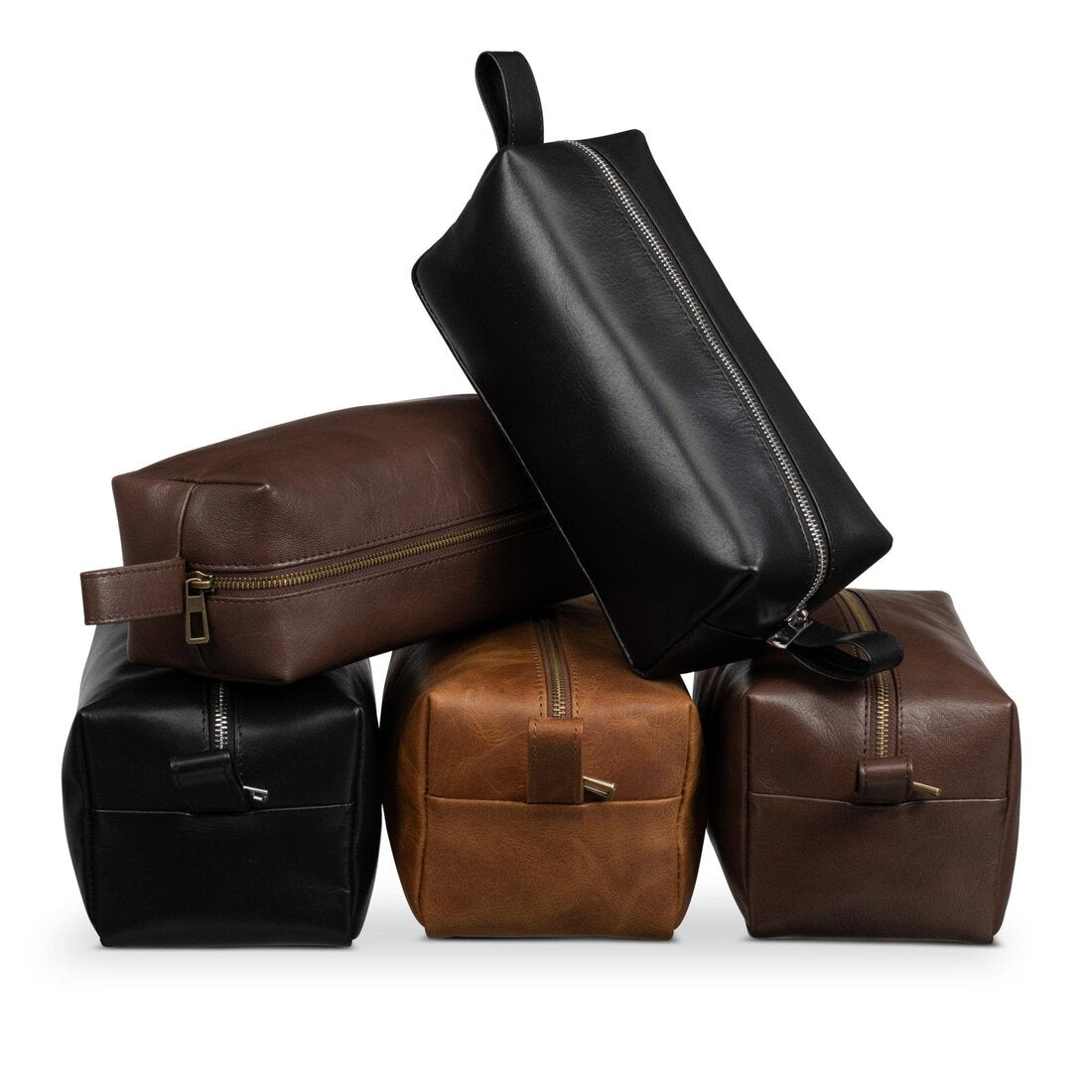 Leather Dopp Kit - Black