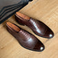 Dark Brown Cap-Toe Oxfords