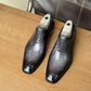 Grey and Black Patina Whole-Cut Oxfords