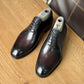 Burgundy Black Whole-Cut Oxfords