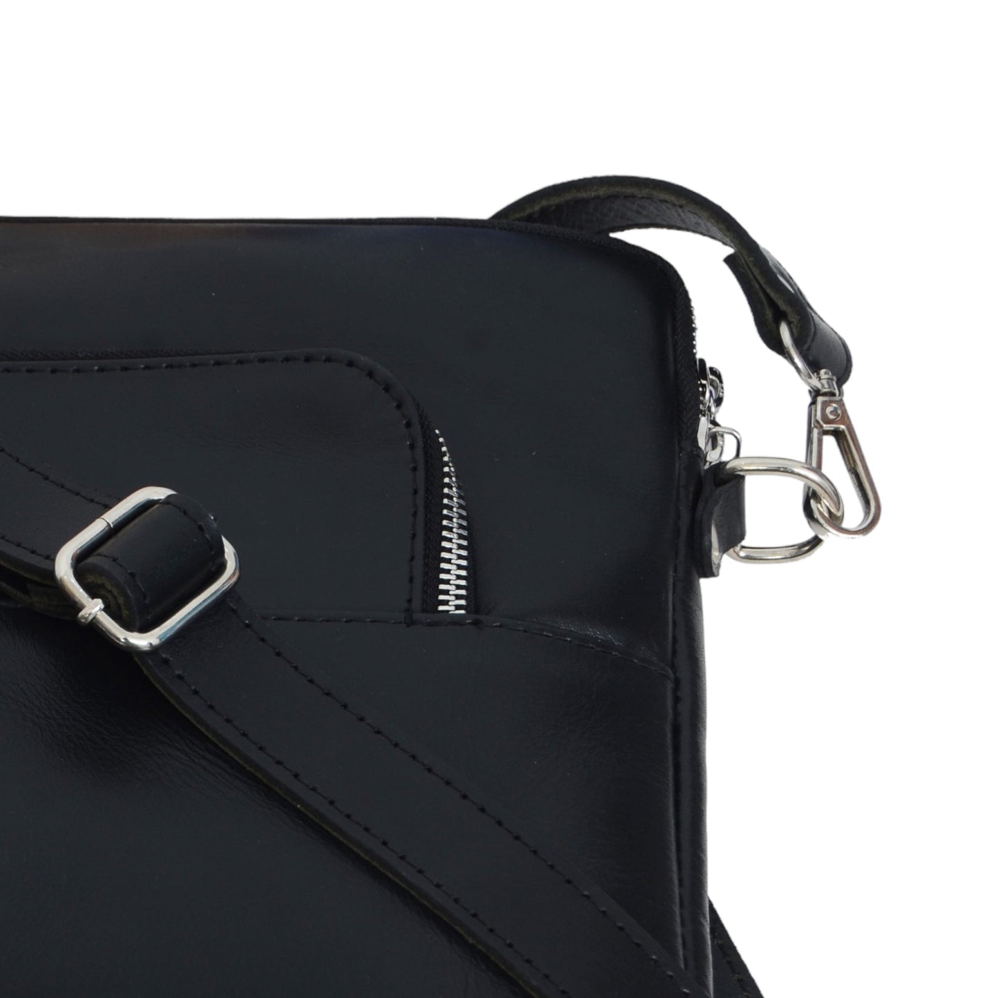 Tech Leather Laptop Sleeve - Black