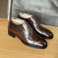 Chocolate Brown Patina Cap Toe Oxfords