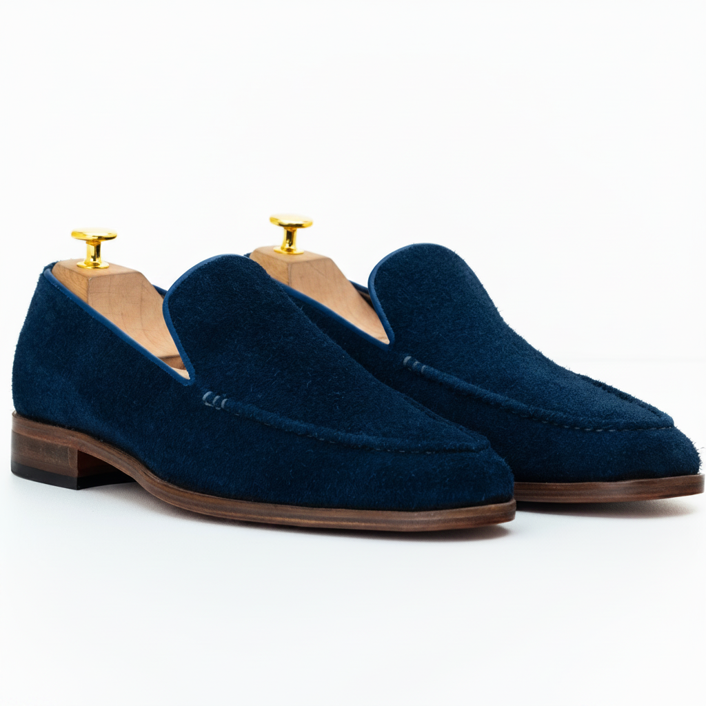 The Emeric | Blue Seude Slip On