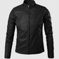 Crimson Edge Men's Biker Jacket