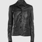 Lady Luxe Button Leather Coat