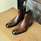Brown patina boots