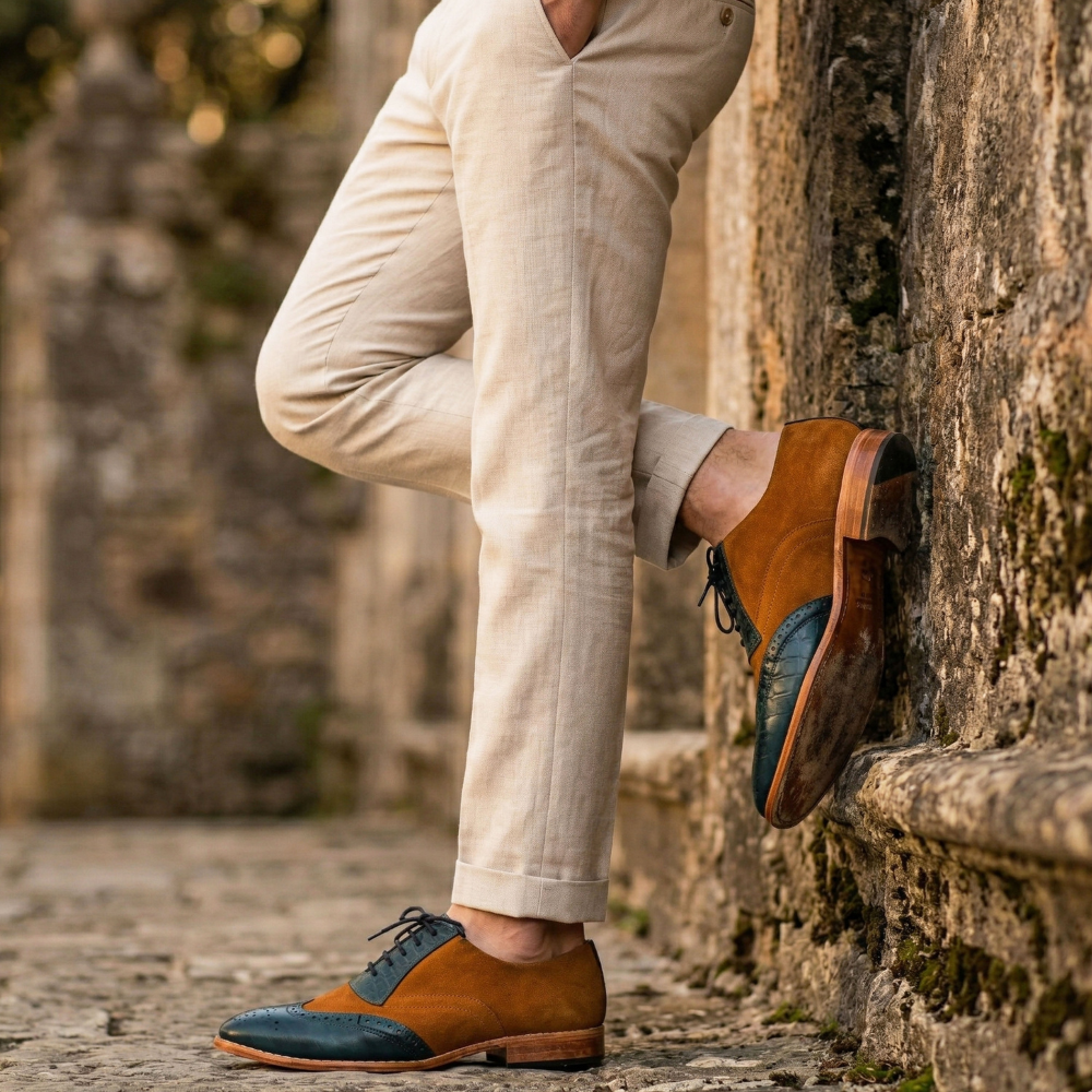 The Urlo | 2 Tone Brogue Wingtip Spectator Shoes