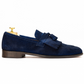 The Ashton | Suede Blue Fringed Tassel Loafers
