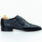 The Wystan | Black Calf Leather Double Monk