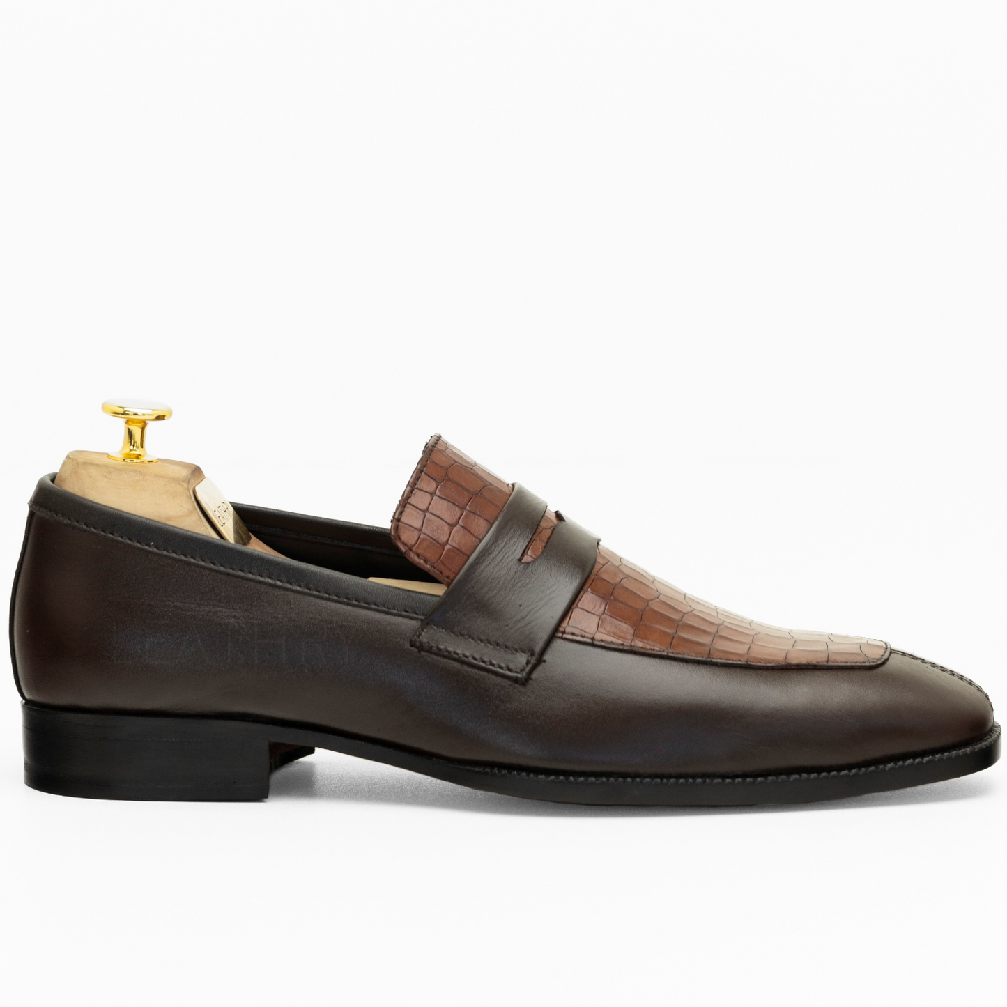 The Langston | Crocodile Penny Loafers