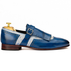 The Niles | Dual Tone Blue Brogue Monkstrap