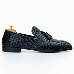 The Merritt | Woven Leather Tassel Loafer