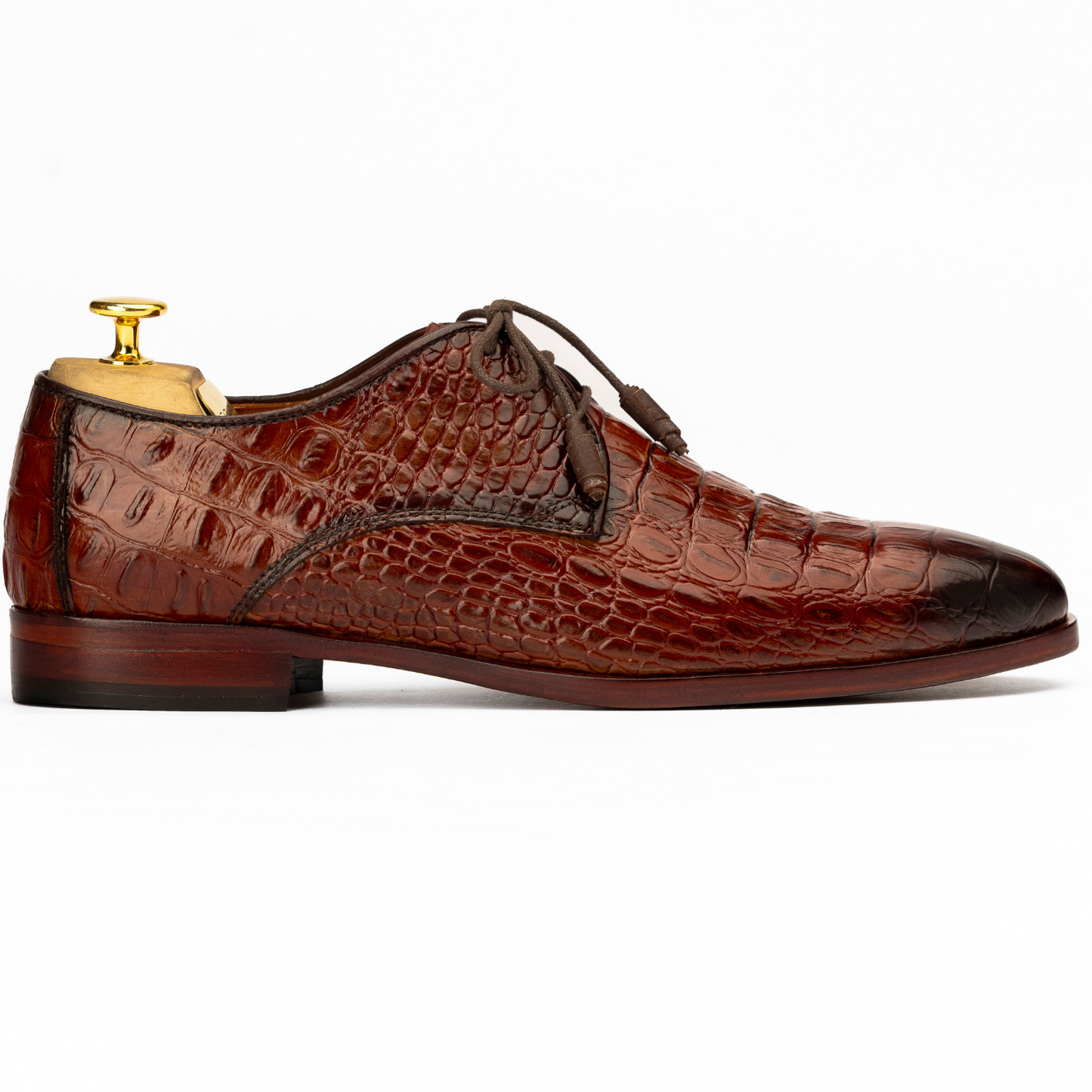 The Jalen | Crocodile Embossed Calfskin Derby