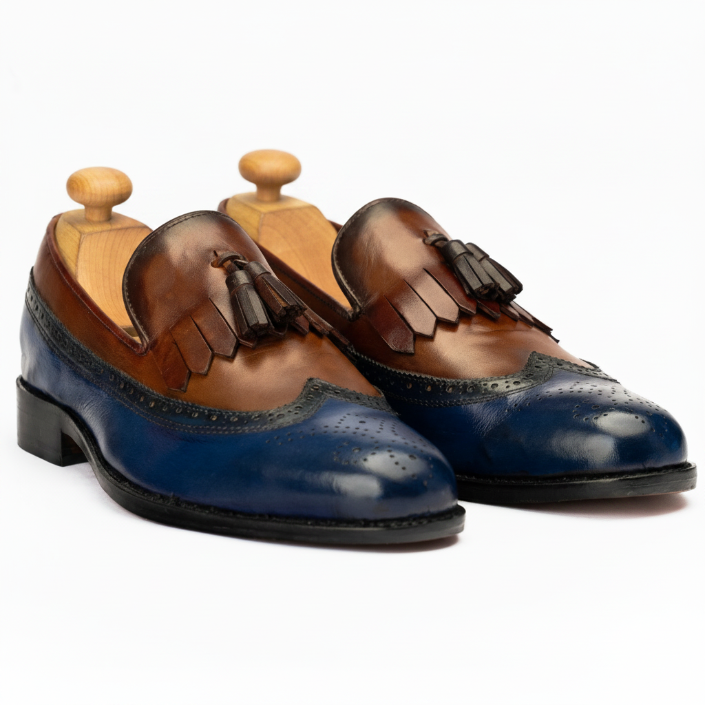 The Norwin | Two Tone Brogue Tassel Loafers