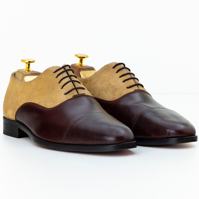 Men's Brown Suede Slip Toe Formal Dress Shoes The Royale Leather Men's Brown Suede Slip Toe Formal Dress Shoes The Royale Leather