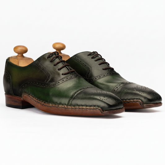 The Nesbit | Green Patina Oxford