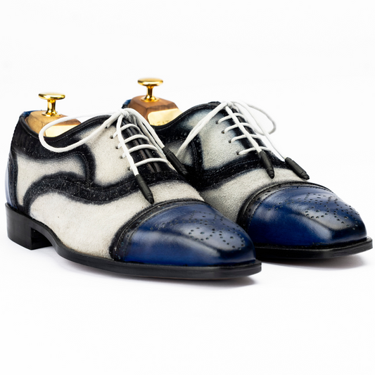 The Lorien | Hand Painted Brogue Lace Up Shoes
