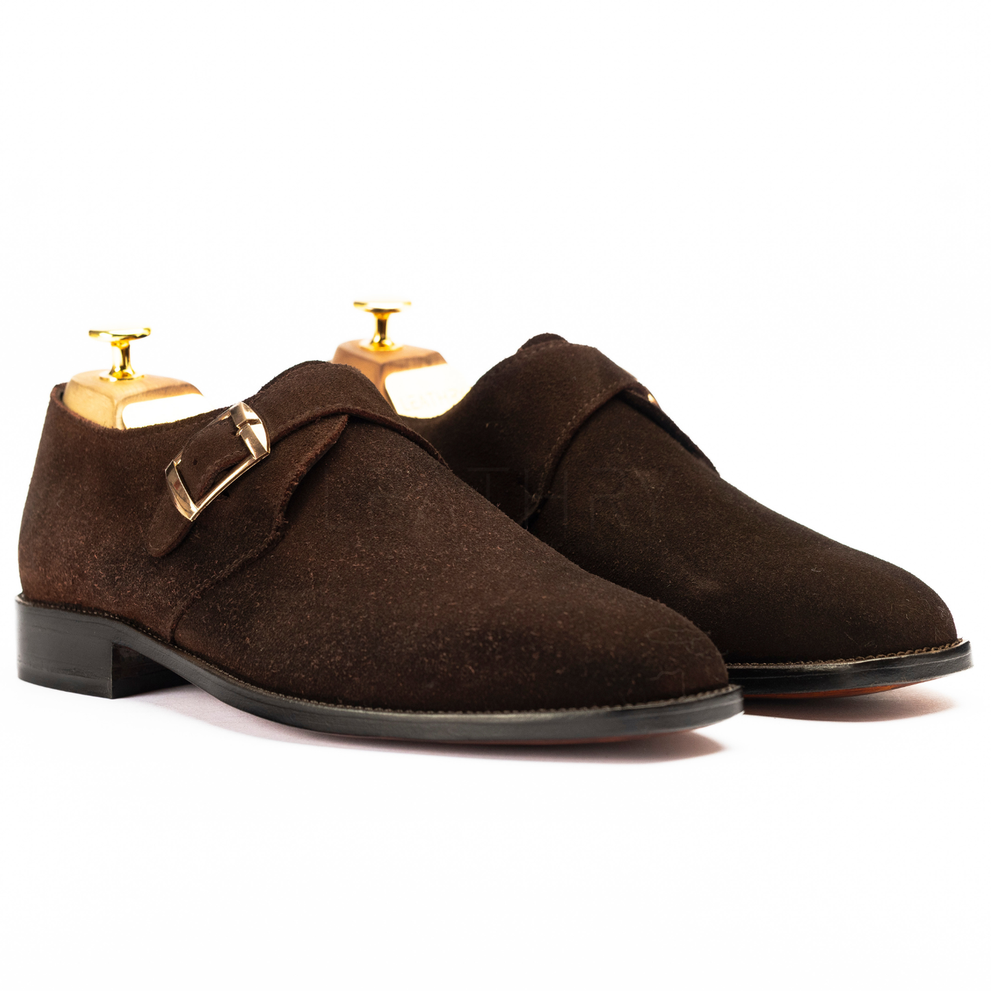 The Briston | Suede Brown Monk Strap