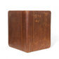 Zip Up Leather Padfolio - Saddle Brown