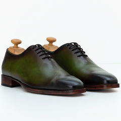 The Ewan | Green Patina Whole Cut Oxford