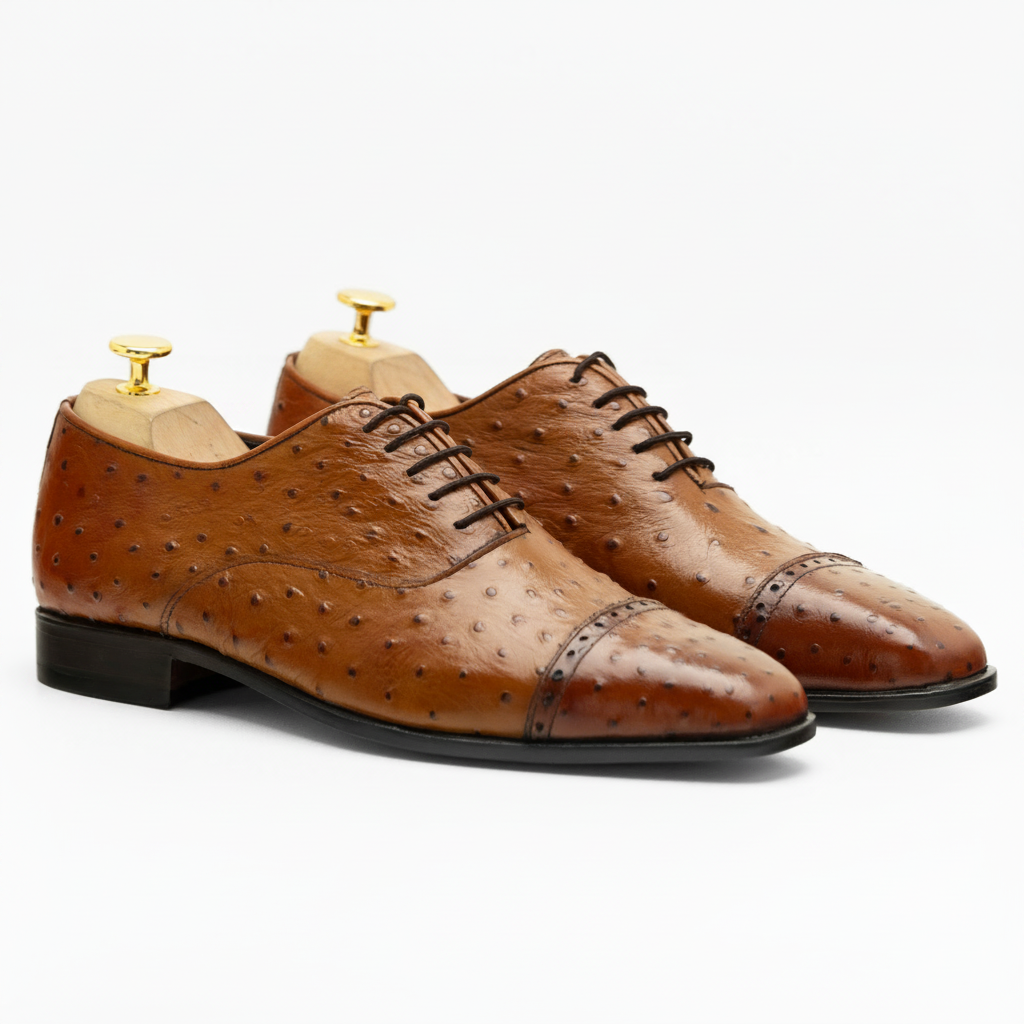 The Quinn | Ostrich Dress Oxford Shoes