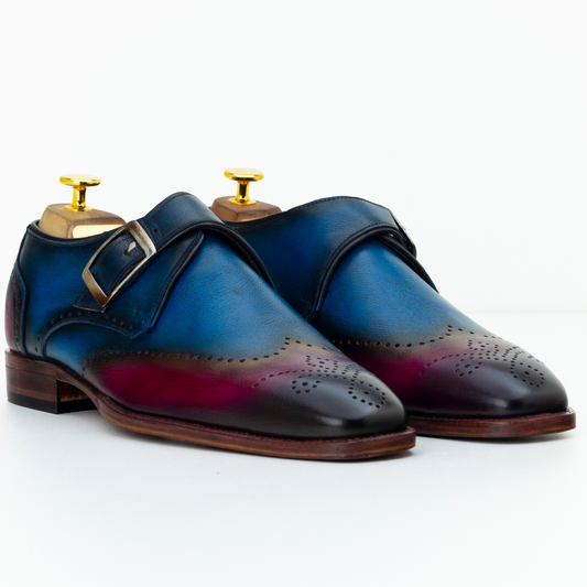 The Ursin | Handpainted Wingtip Monk Strap