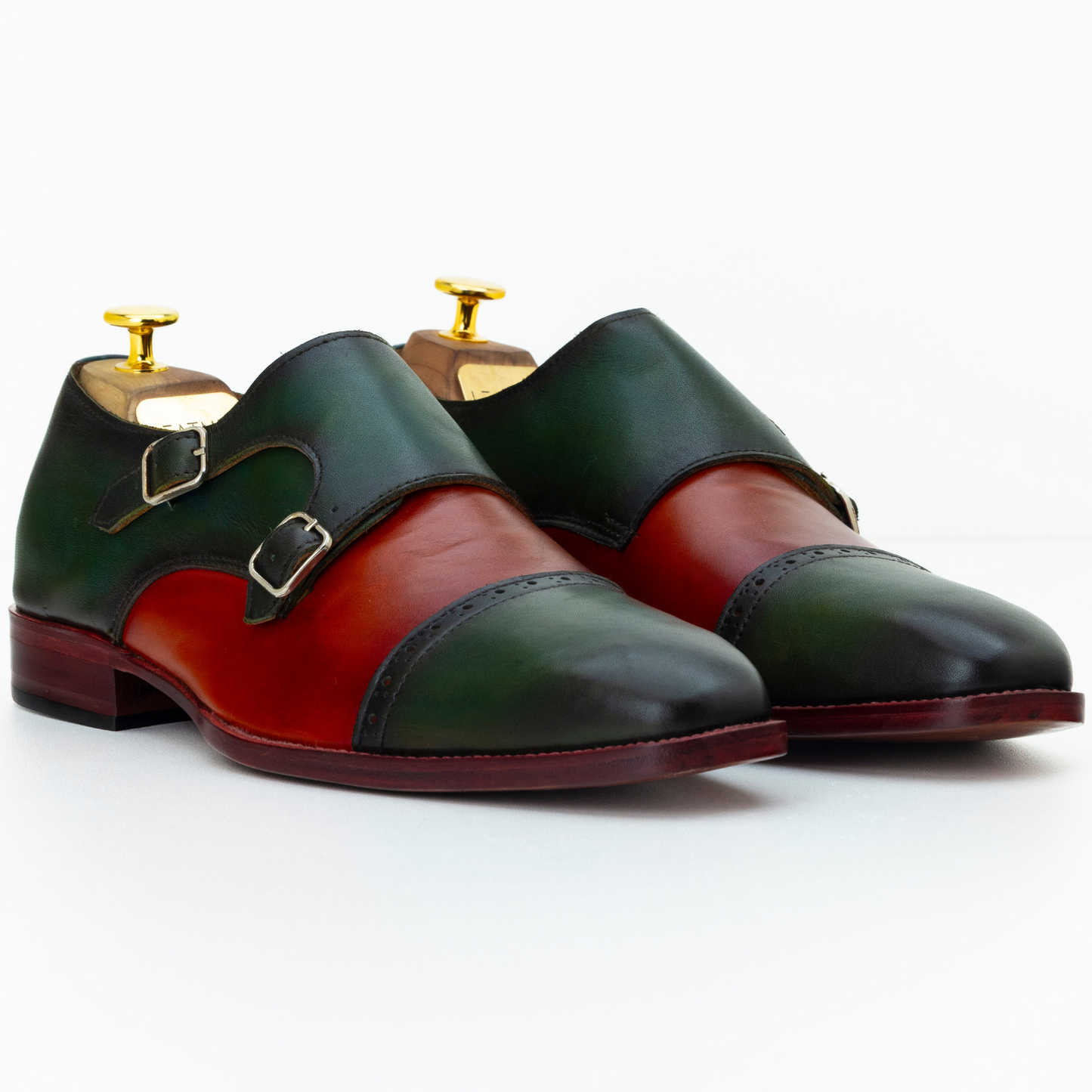 The Ulricson | Green & Tan Patina Double Monk