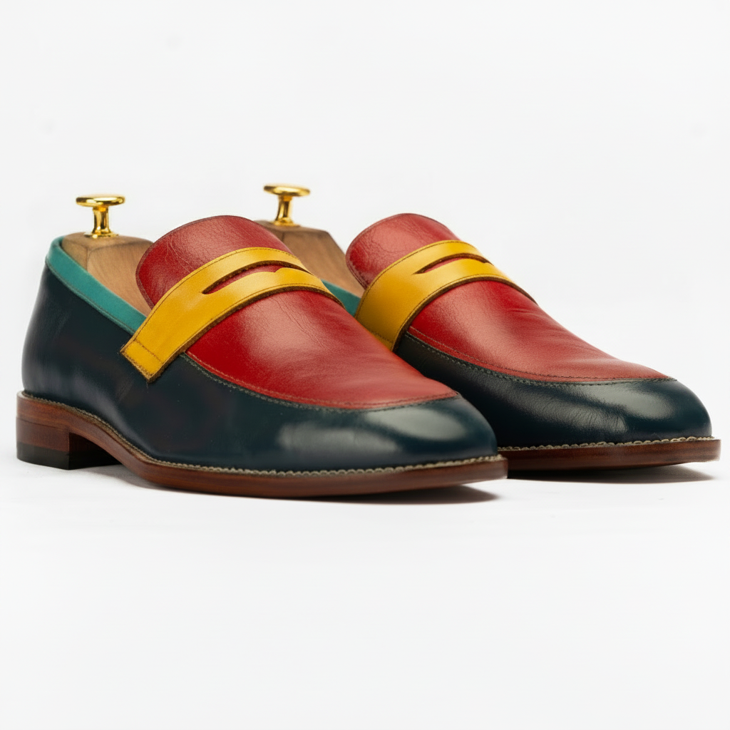 The Maddox | Multi Coloured Penny Loafers