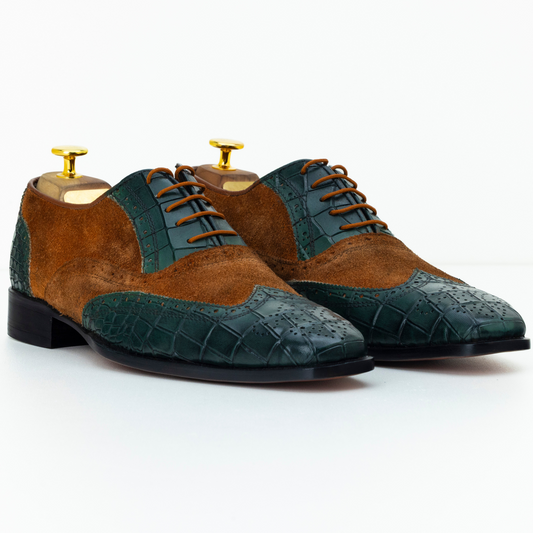 The Greer | Suede Leather Wingtip Spectators