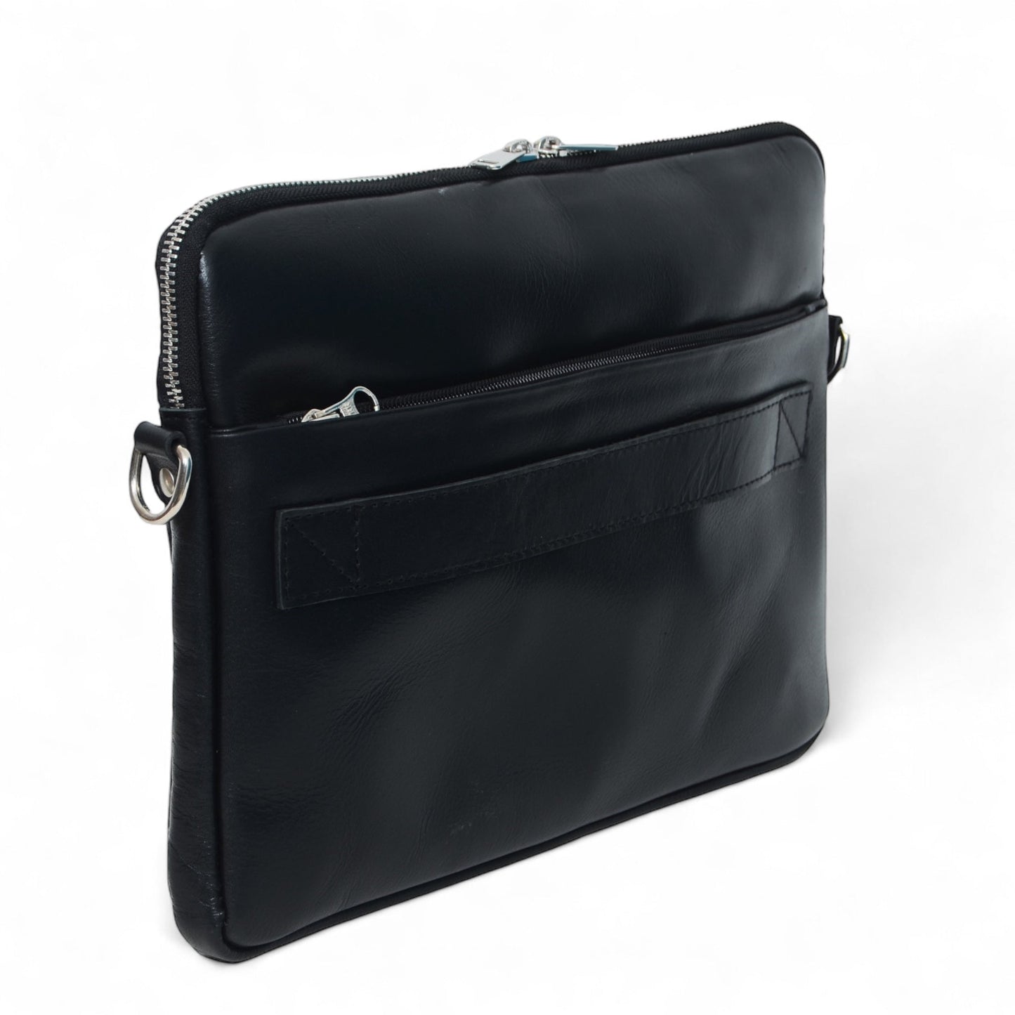 Tech Leather Laptop Sleeve - Black