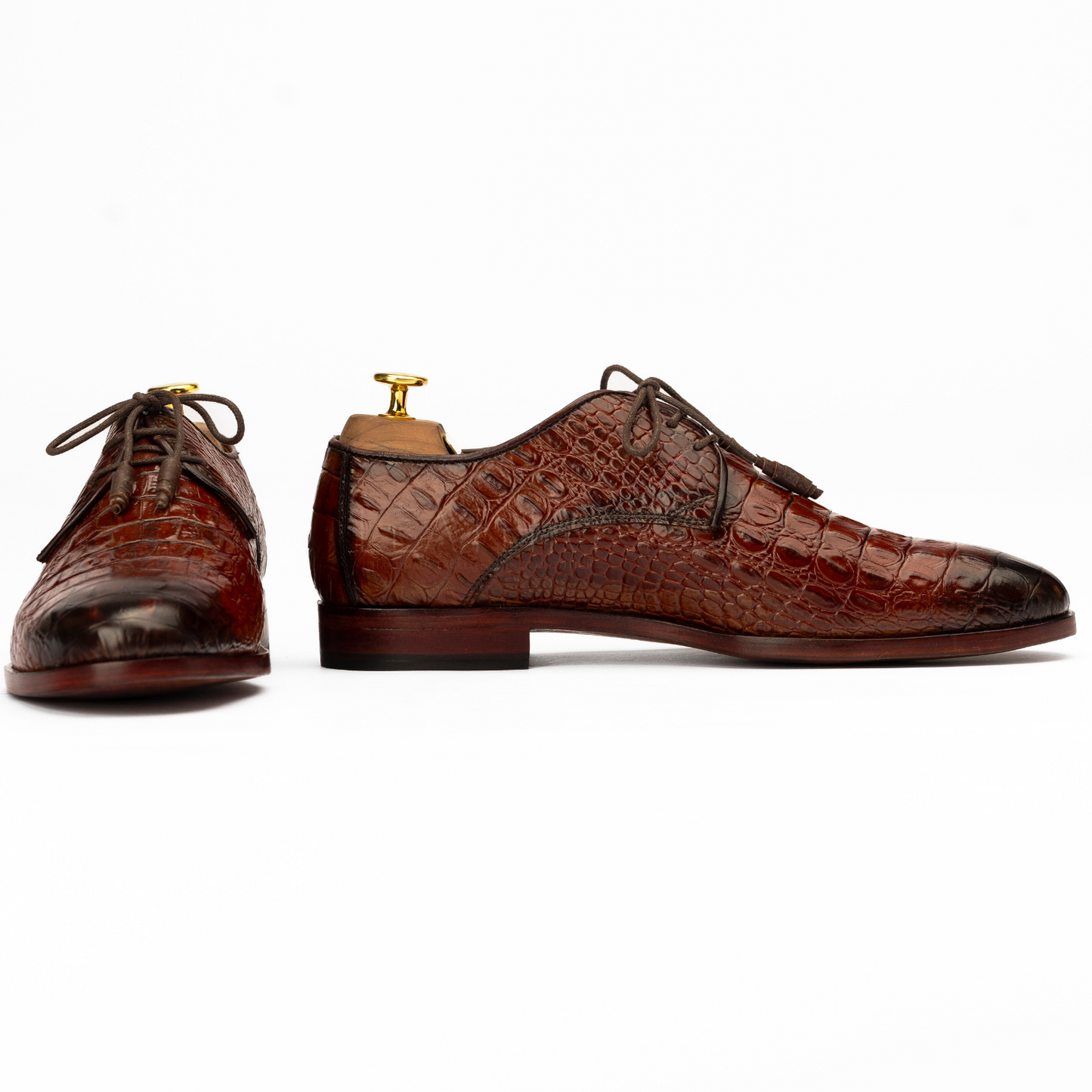 The Jalen | Crocodile Embossed Calfskin Derby