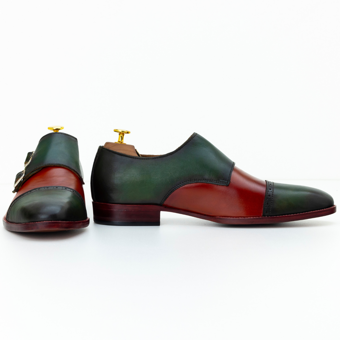 The Ulricson | Green & Tan Patina Double Monk