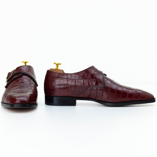 The Ogden | Alligator Texture Monk Strap