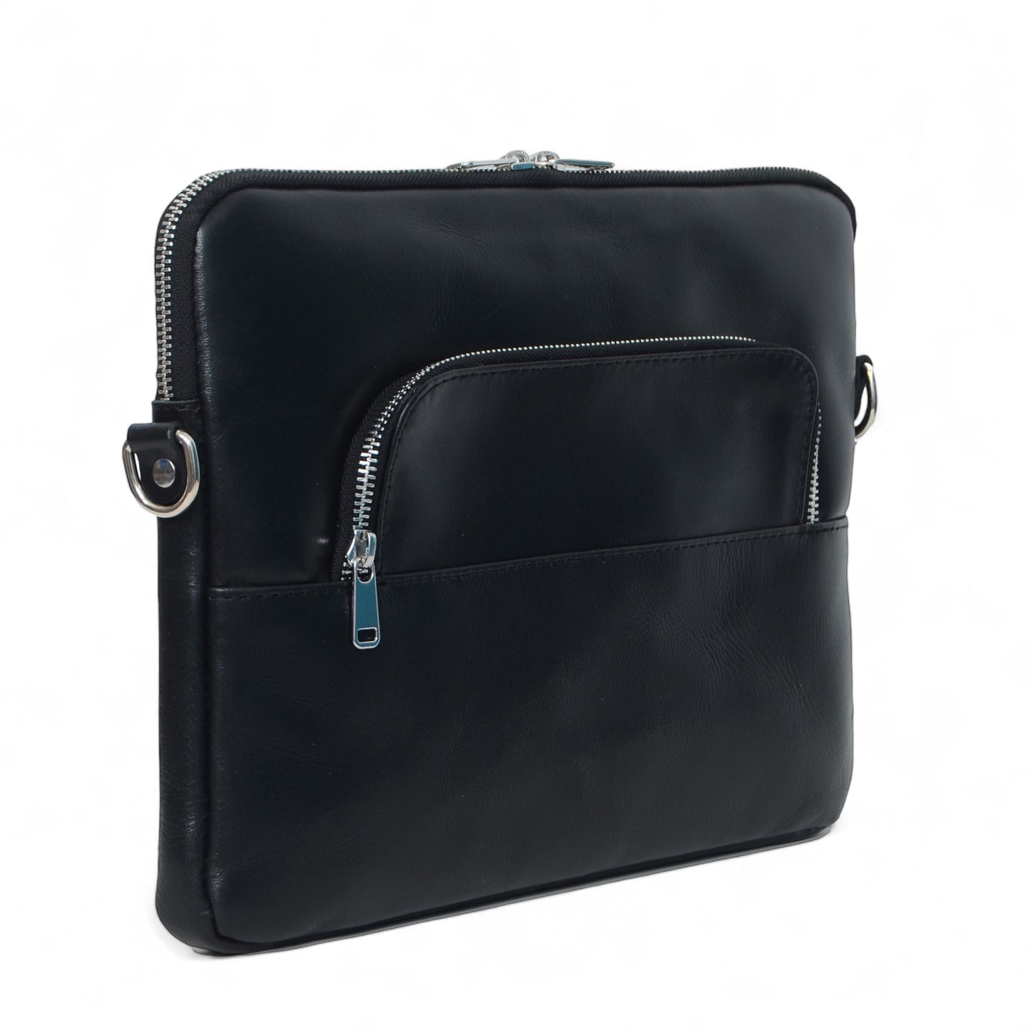 Tech Leather Laptop Sleeve - Black