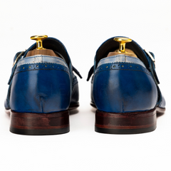 The Niles | Dual Tone Blue Brogue Monkstrap