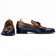 The Norwin | Two Tone Brogue Tassel Loafers