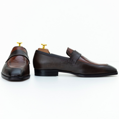 The Ellis | Two Tone Brown Loafers